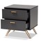 Baxton Studio Kelson Modern and Contemporary Dark Grey and Gold Finished Wood 2-Drawer Nightstand 189-11578-ZORO - alternate 6